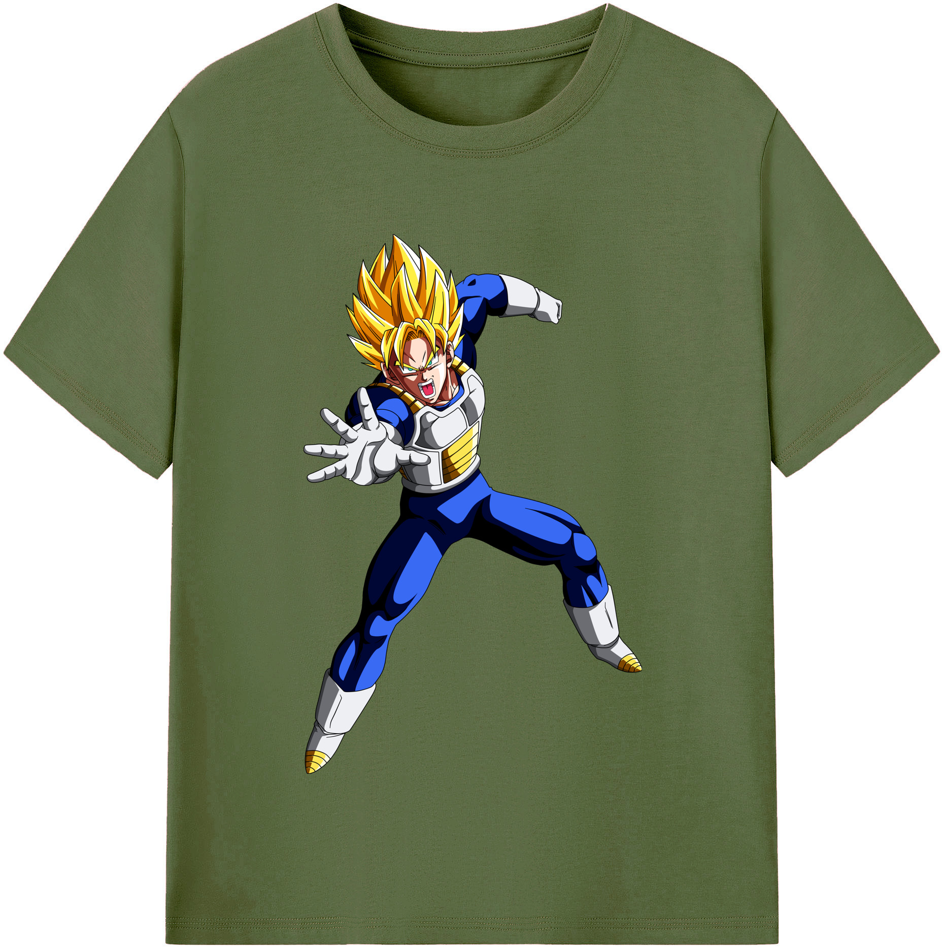 （画像用） ドラゴンボール ベジータ四世（Bejīta Yonsei）DRAGON BALL Vegeta IV 綿100％半袖Tシャツ（フロントプリント）